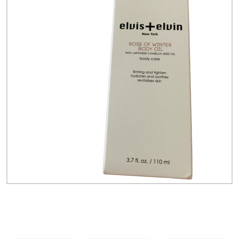 Elvis + Elvin NY Rose of Winter Body Oil with Japanese Camellia Oil 3.7 oz NIB - Picture 5 of 9